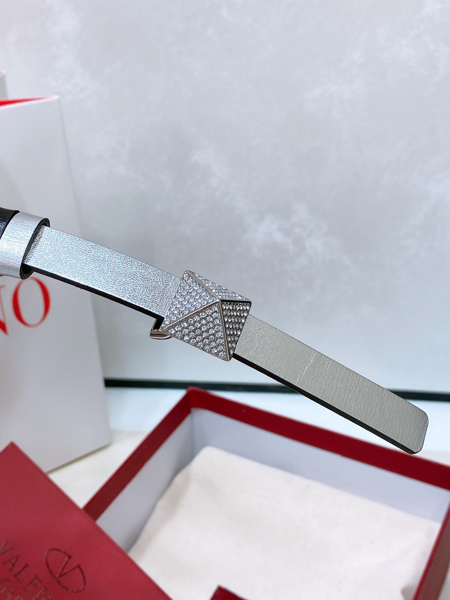 Valentino Silver Rockstud Belt