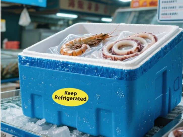 Alternative view of Keep Refrigerated Stickers,0.75 x 1.5 Inches Keep Refrigerated Labels for Pharmacy, Drug Stores, Warning Labels, and Health clinics(500 pcs）