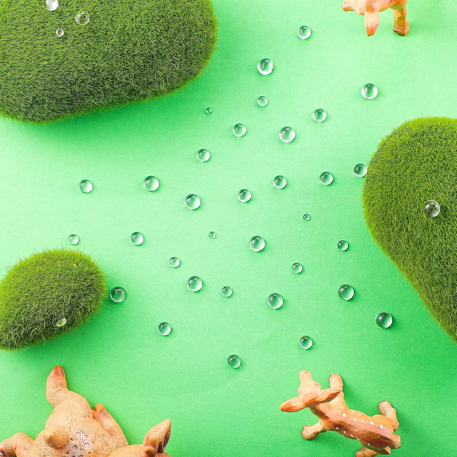 Alternative view of 700 Pieces Clear Dewdrop Water Droplets Embellishments Dewdrop Simulation Embellishments Round Clear Waterdrop Resin Beads Scrapbooking Card with Storage Box for DIY Crafts Paper Making Decor