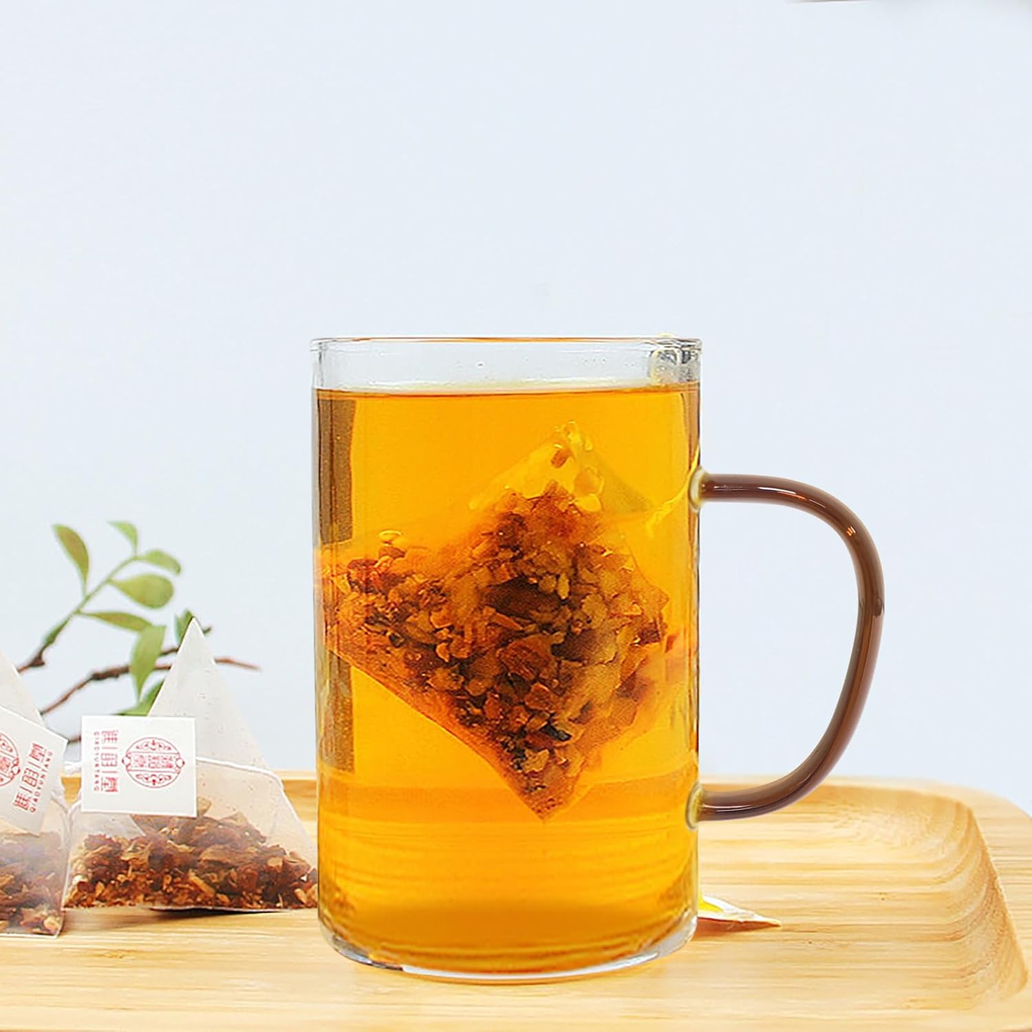 Alternative view of Borosilicate Glass Tea Mug Cup Tea Glasses with Stainless Steel Infuser & Lid, Loose Leaf Glass Tea Cup Teacup 16.9 Oz/500mL(Full Capacity)