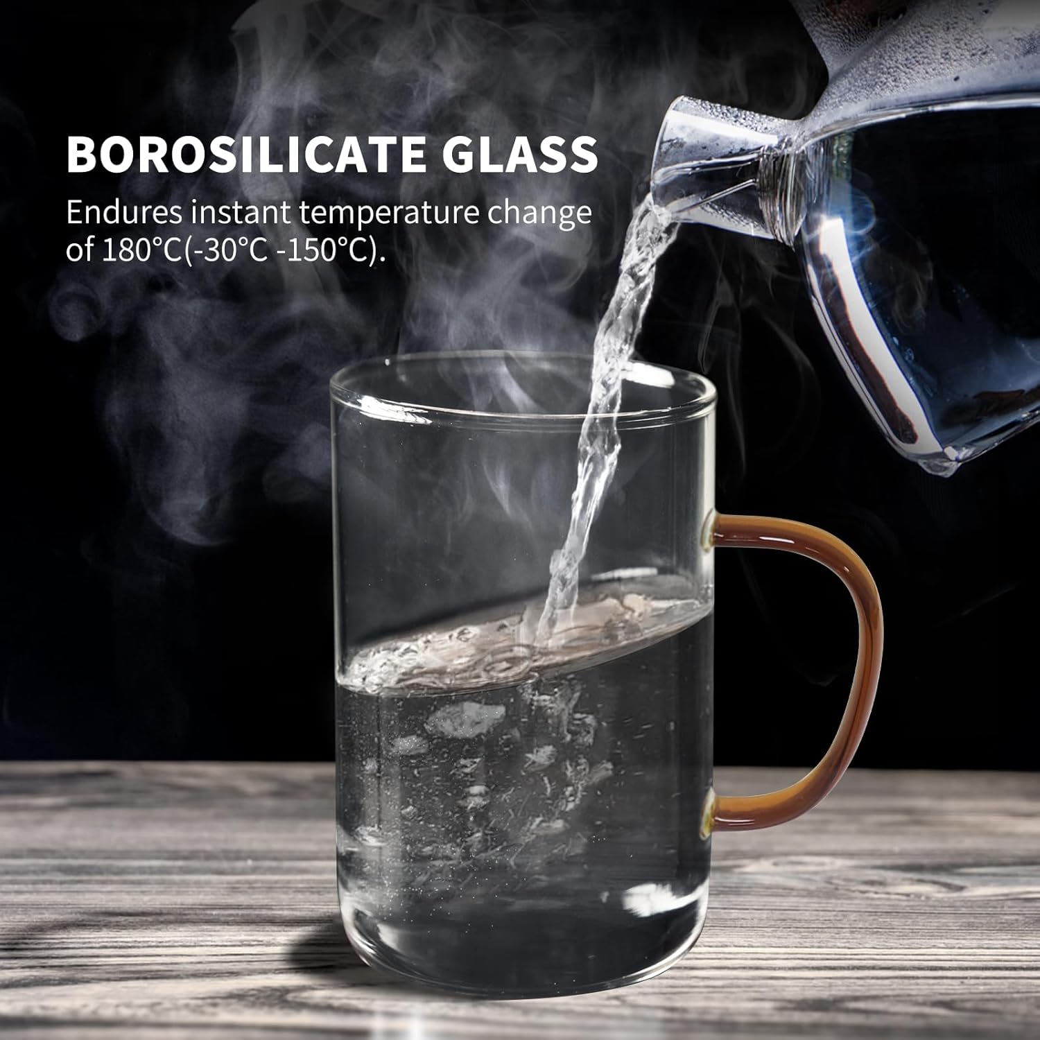 Borosilicate Glass Tea Mug Cup Tea Glasses with Stainless Steel Infuser & Lid, Loose Leaf Glass Tea Cup Teacup 16.9 Oz/500mL(Full Capacity) - Image 6