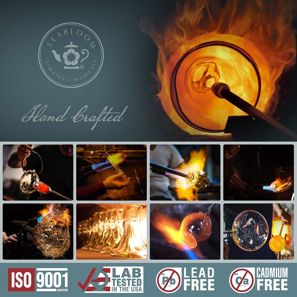 Teabloom Loose Tea Microdot Glass Mug with Lid – 12oz Single-Serve Borosilicate Glass Cup with Infuser for Hot and Cold Beverages - Image 8