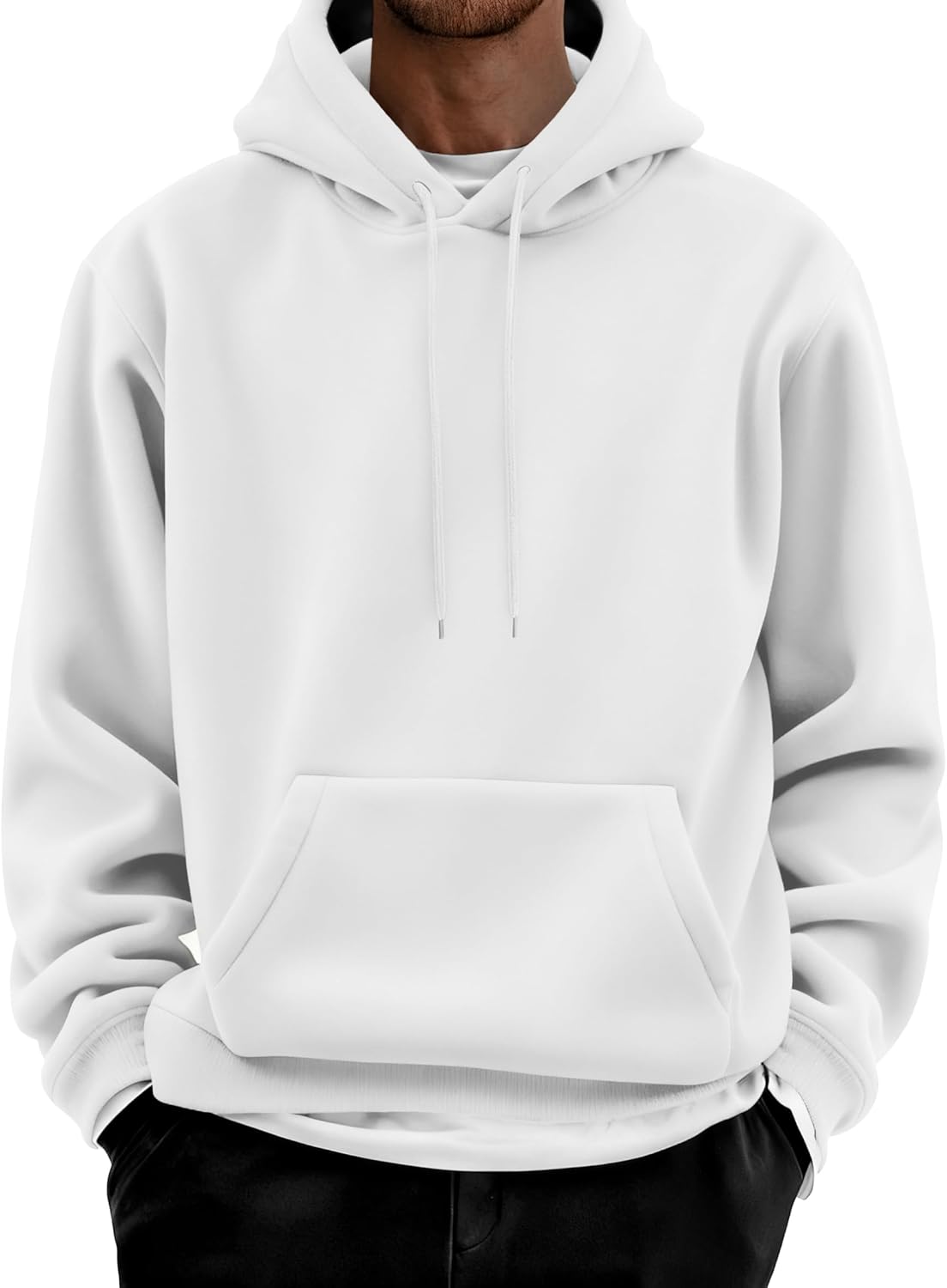 Alternative view of COOFANDY Men Cotton Fleece Hooded Sweatshirt Casual Long Sleeve Hoodies Pullover Fashion Drawstring Hoodie with Kanga Pocket