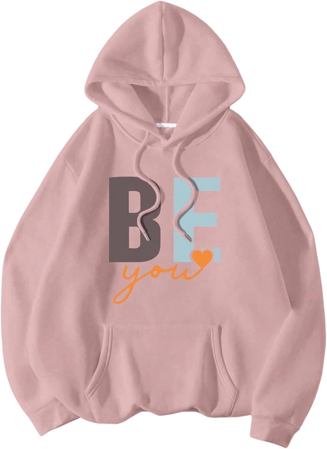 Alternative view of SOLY HUX Women's Plus Size Sweatshirt Letter Graphic Hoodies Drawstring Drop Shoulder Long Sleeve Pullover Tops