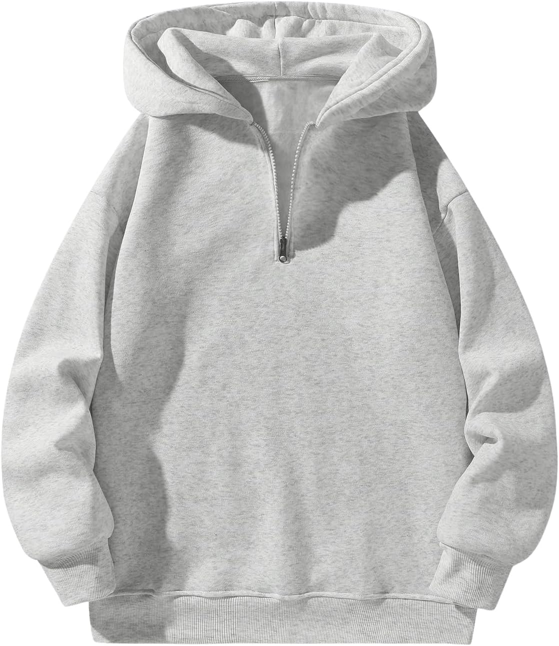 SOLY HUX Men's Quarter Zip Hoodies Zip Up Hoodie Long Sleeve Drop Shoulder Sweatshirt Casual Pullover