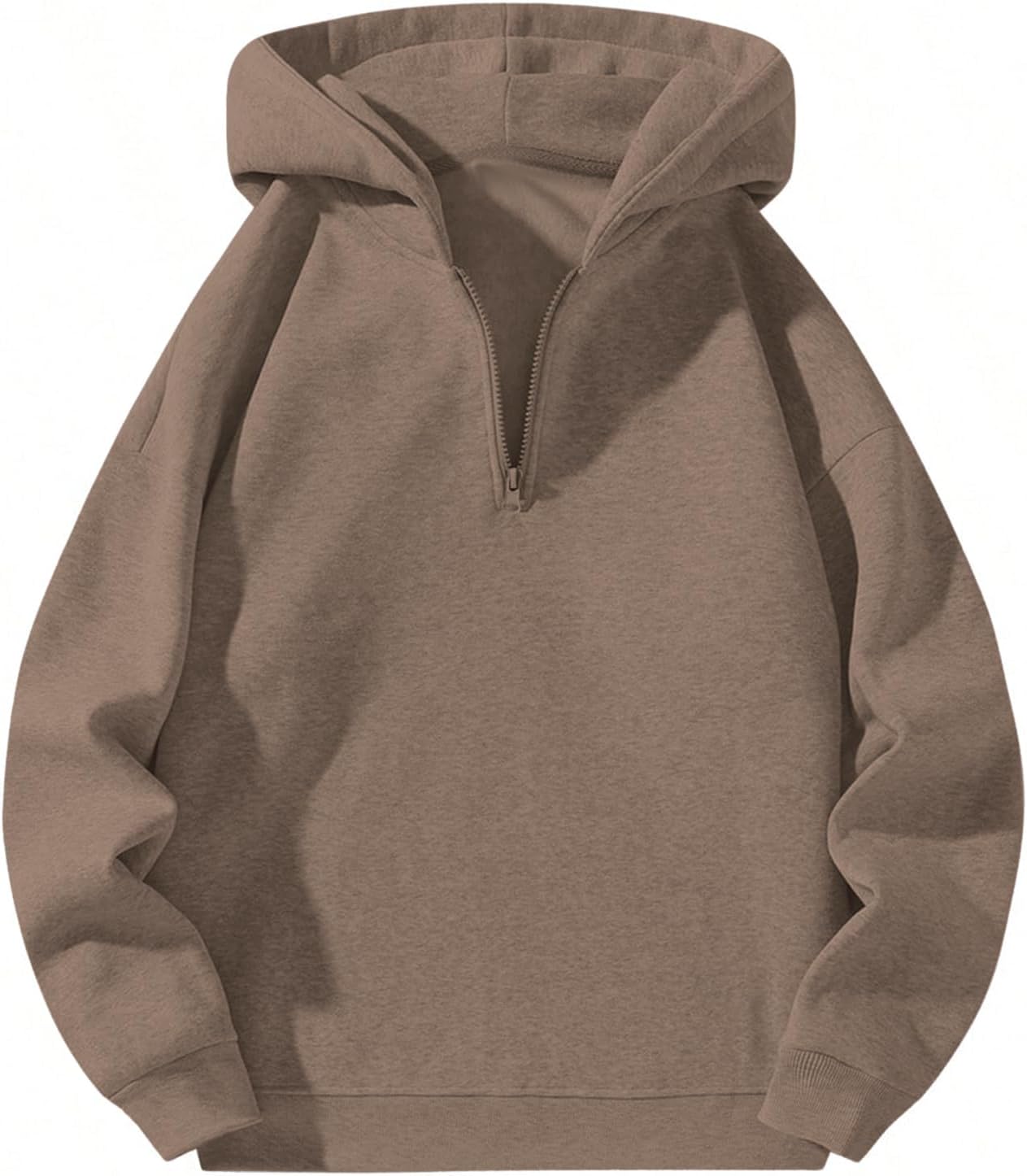 SOLY HUX Men's Quarter Zip Hoodies Zip Up Hoodie Long Sleeve Drop Shoulder Sweatshirt Casual Pullover - Image 3