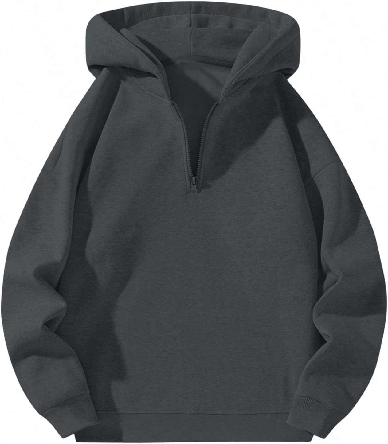 SOLY HUX Men's Quarter Zip Hoodies Zip Up Hoodie Long Sleeve Drop Shoulder Sweatshirt Casual Pullover - Image 7