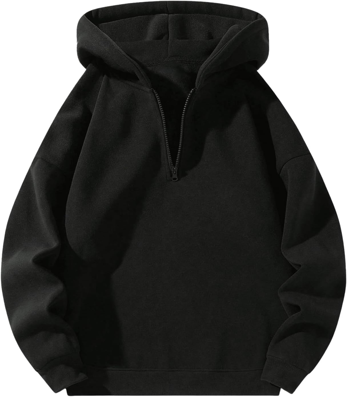 SOLY HUX Men's Quarter Zip Hoodies Zip Up Hoodie Long Sleeve Drop Shoulder Sweatshirt Casual Pullover - Image 8