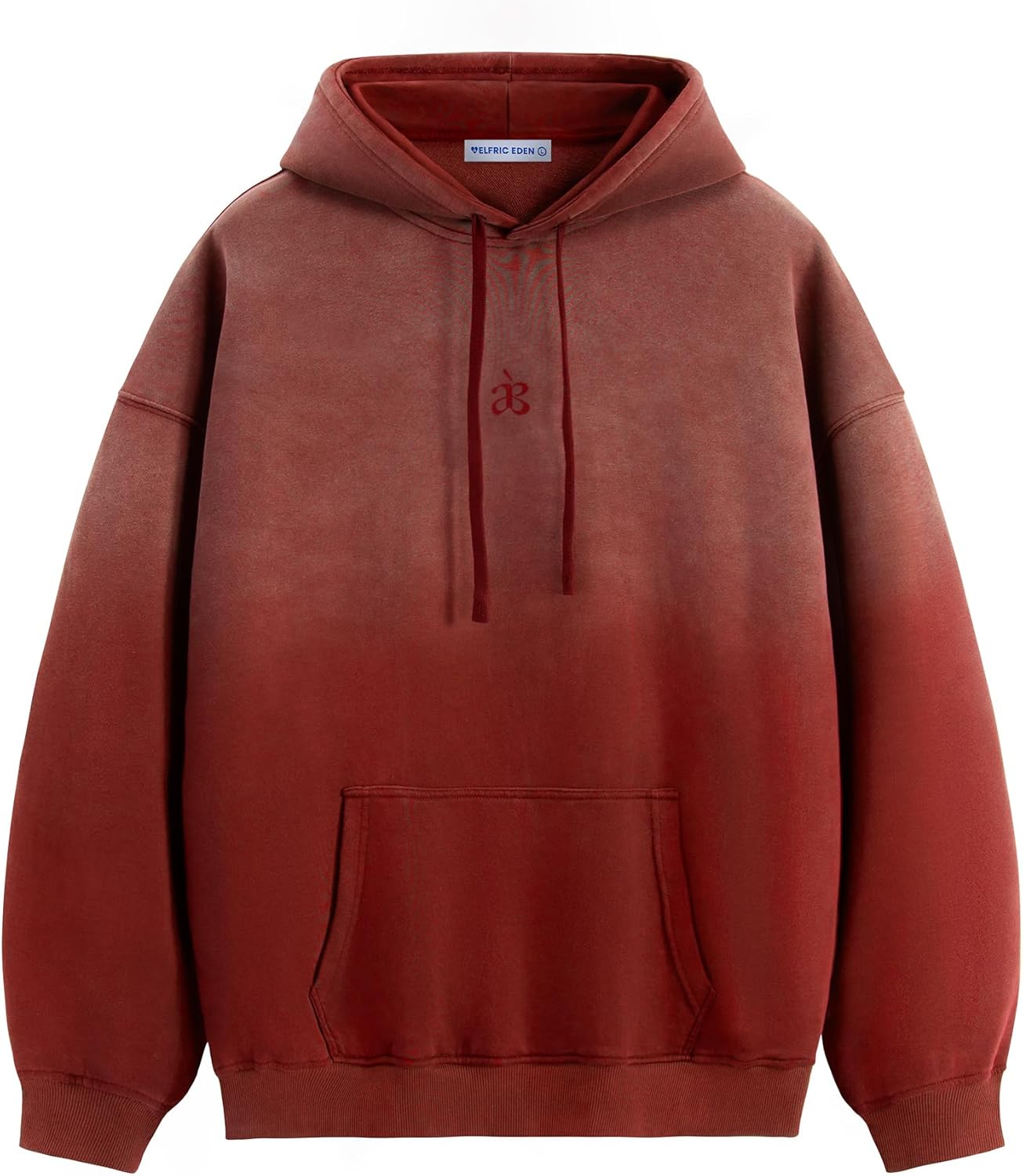 Alternative view of Aelfric Eden Essential Hoodies For Men Acid Wash Gradient Oversized Heavyweight Cotton Plain Hooded Sweatshirt Unisex