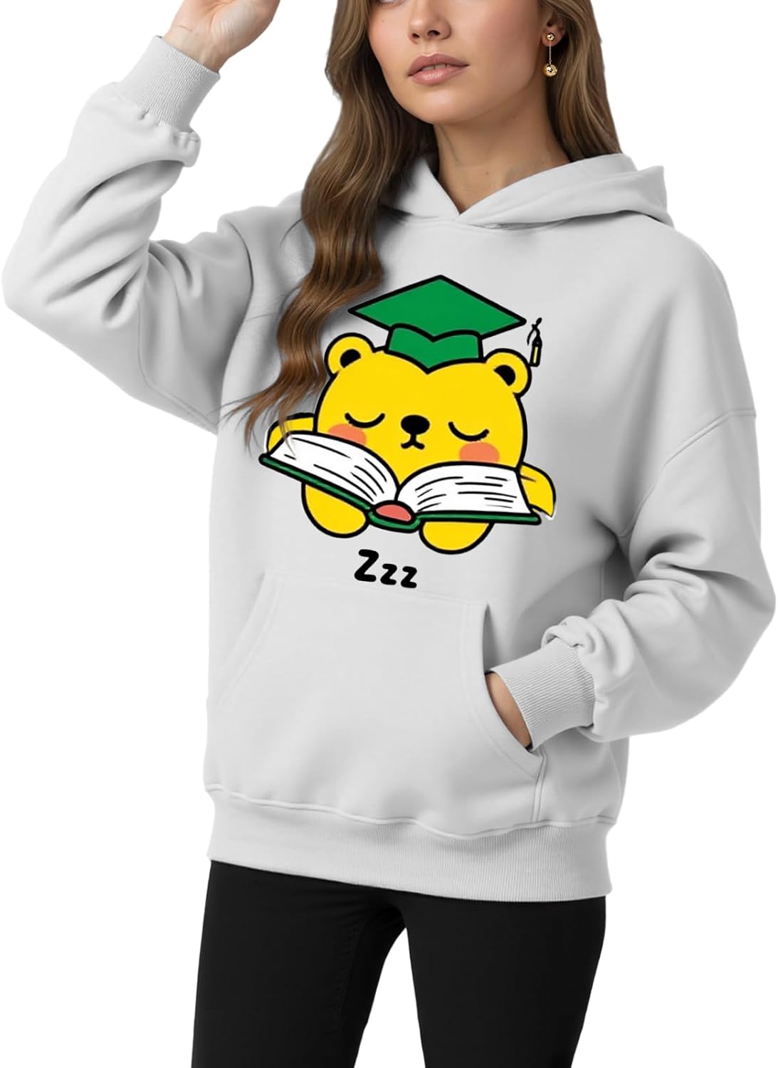 YARBCEN Womens Hooded Hoodies Sweatshirts - Long Sleeve Crewneck Sweaters With Pocket 2026 Fashion Spring Oversized Clothes