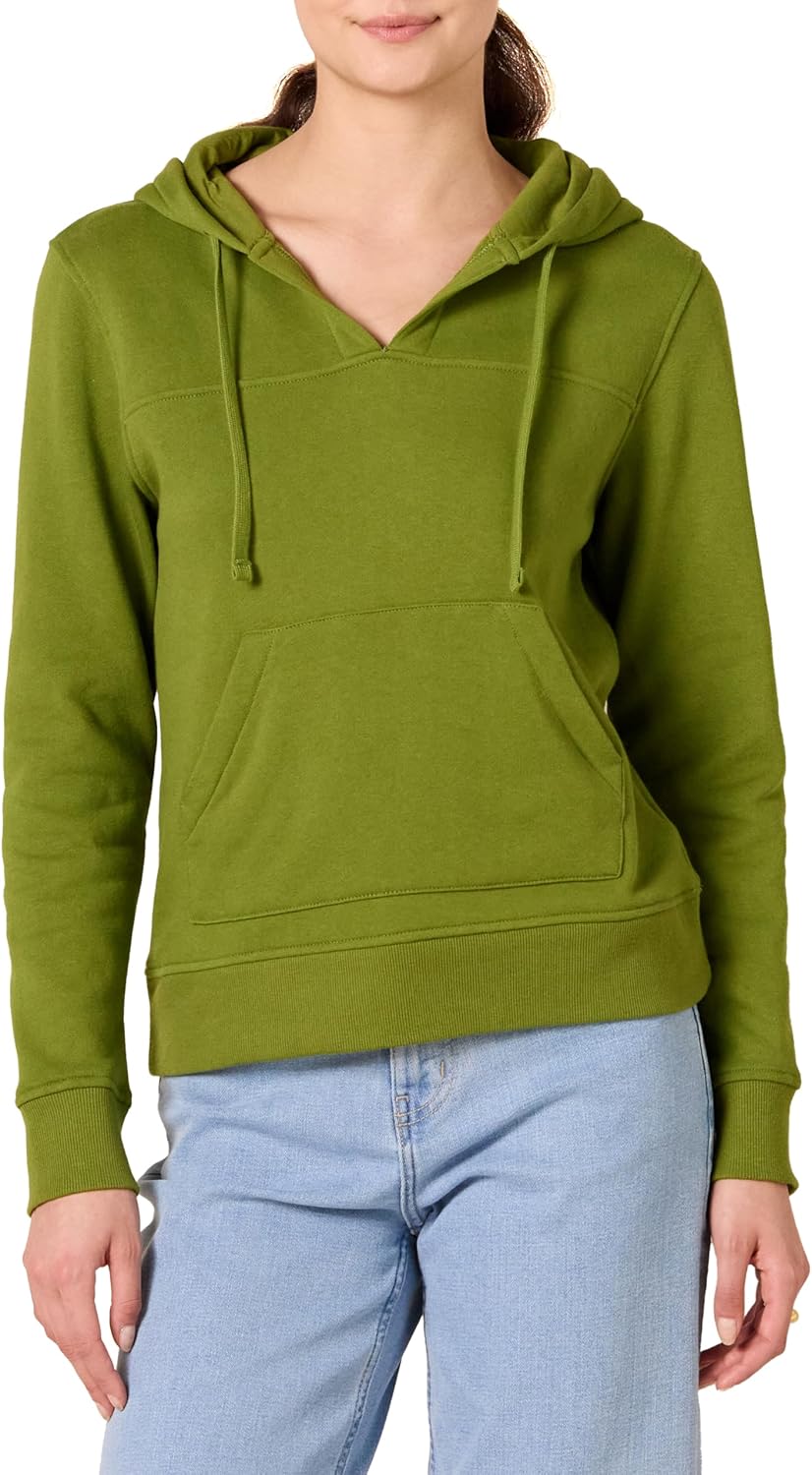 Alternative view of Amazon Essentials Women's Classic-Fit Long-Sleeve Open V-Neck Hooded Sweatshirt - Discontinued Colors
