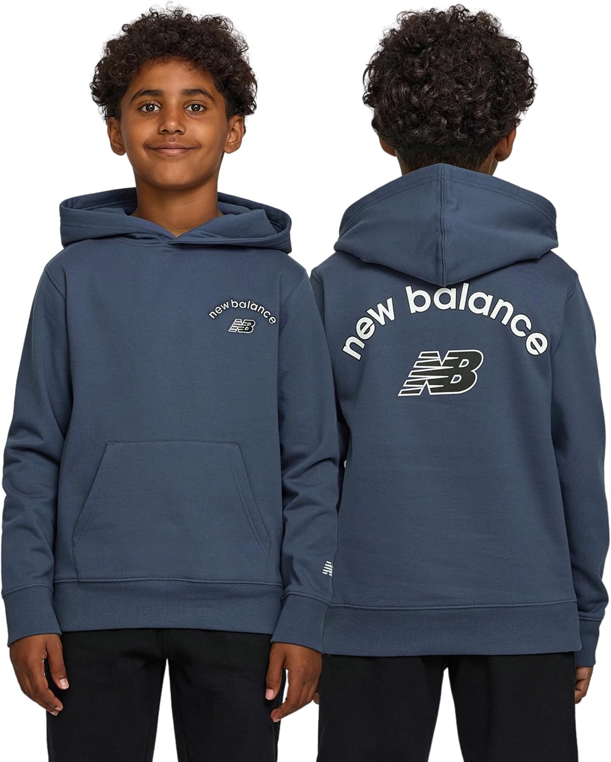 Alternative view of New Balance Boys Graphic Hoodie u2013 Premium Comfy Cotton Blended Fleece Pullover Sweatshirt for Kids, Sizes 4-20
