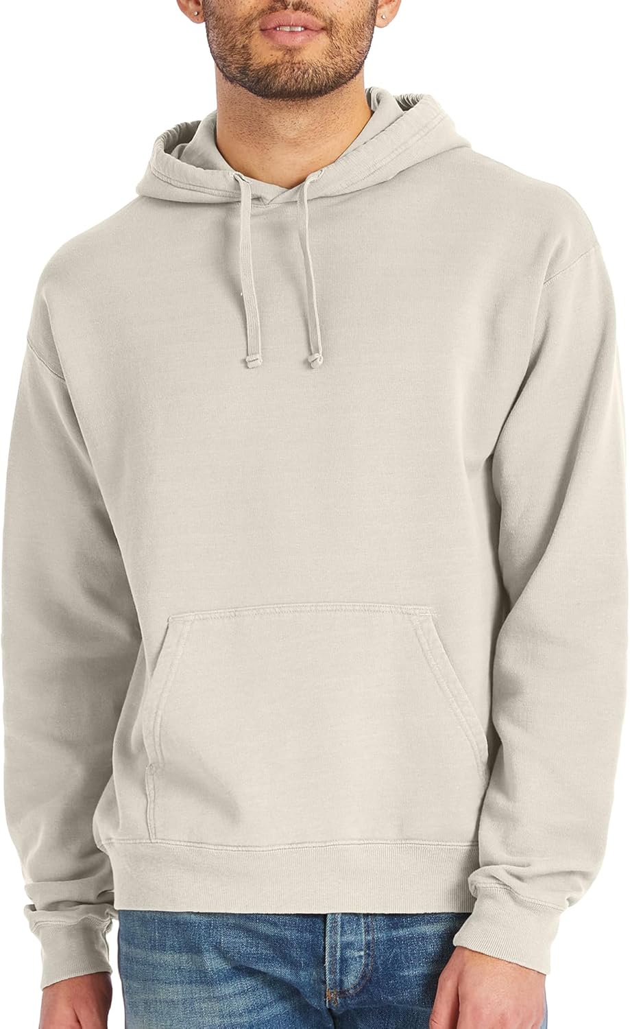Alternative view of Hanes mens Originals Fleece Hoodie, Garment Dyed Hooded Sweatshirt, Unisex Fleece Pullover