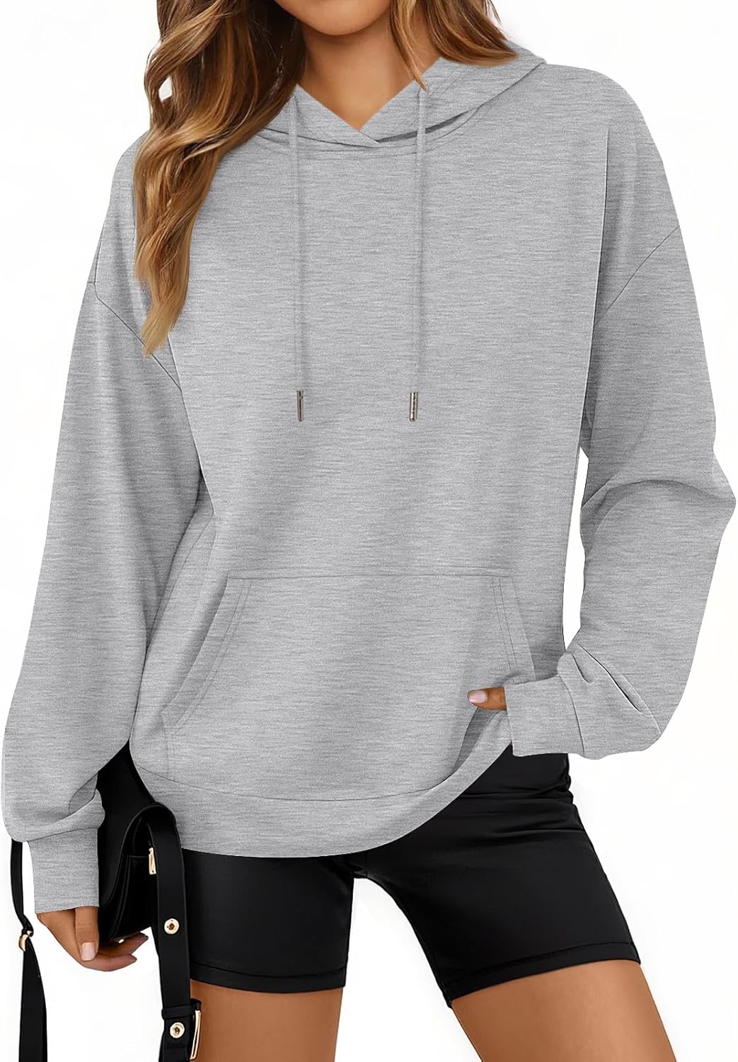 Alternative view of Trendy Queen Womens Fall Fashion T Shirts Basic Drawstring Pullover Loose Fit Hoodies Winter Clothes with Pocket