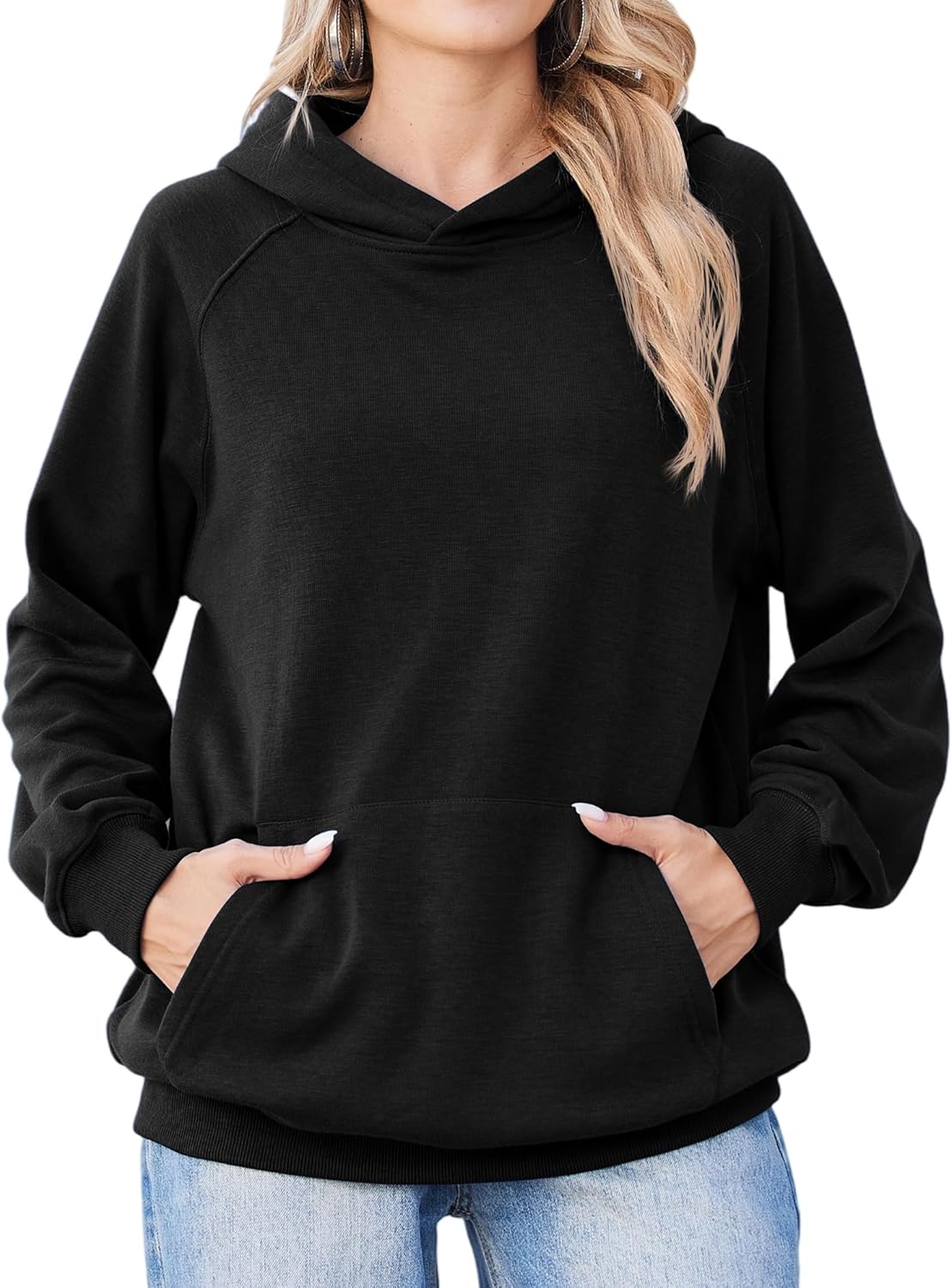 Zeagoo Womens Fleece Hoodies Soft Midweight Casual Hooded Sweatshirts Fall Winter Pullover Tops Kangaroo Pocket