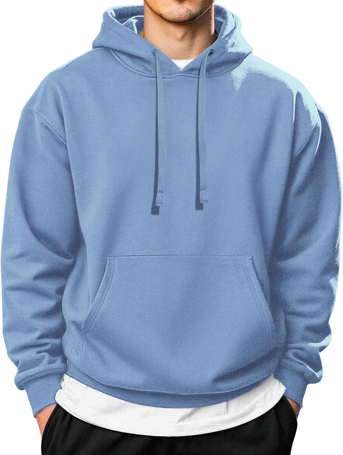 COOFANDY Men's Hooded Pullover Casual Long Sleeve Drawstring Gym Hoodies Sweatshirts with Pocket - Image 3