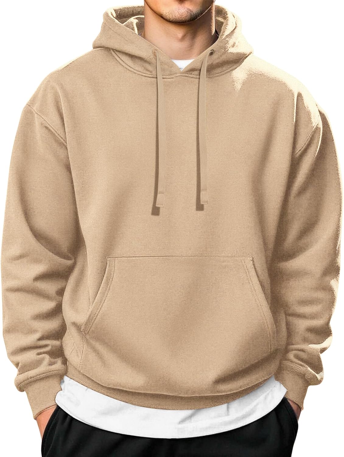 COOFANDY Men's Hooded Pullover Casual Long Sleeve Drawstring Gym Hoodies Sweatshirts with Pocket - Image 4