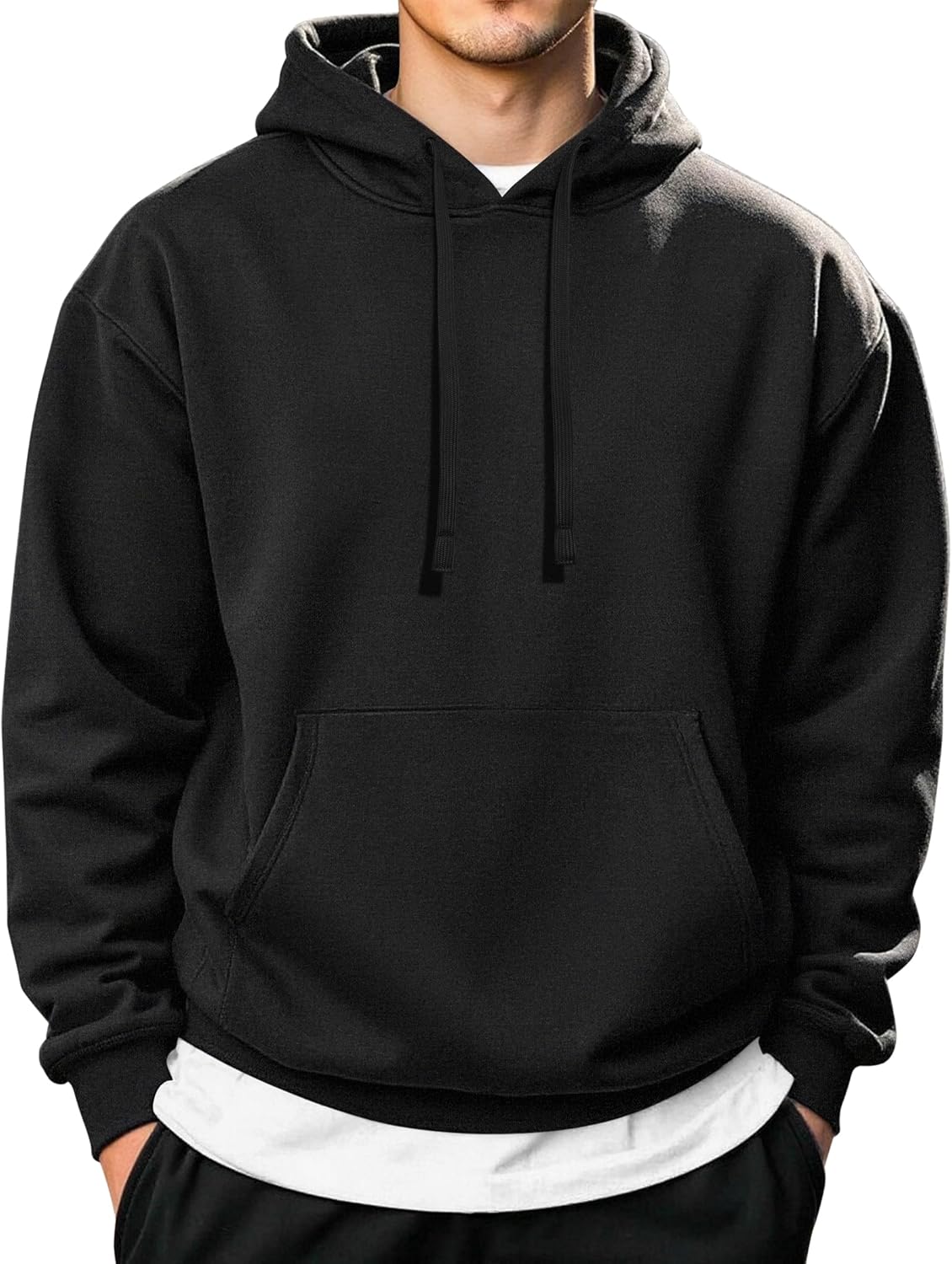 COOFANDY Men's Hooded Pullover Casual Long Sleeve Drawstring Gym Hoodies Sweatshirts with Pocket - Image 6