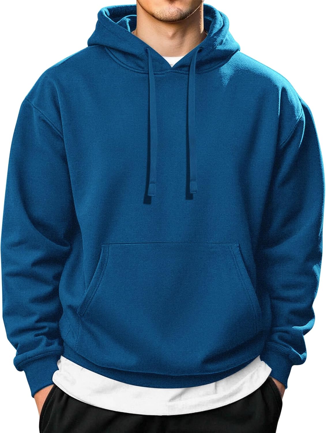 COOFANDY Men's Hooded Pullover Casual Long Sleeve Drawstring Gym Hoodies Sweatshirts with Pocket - Image 7