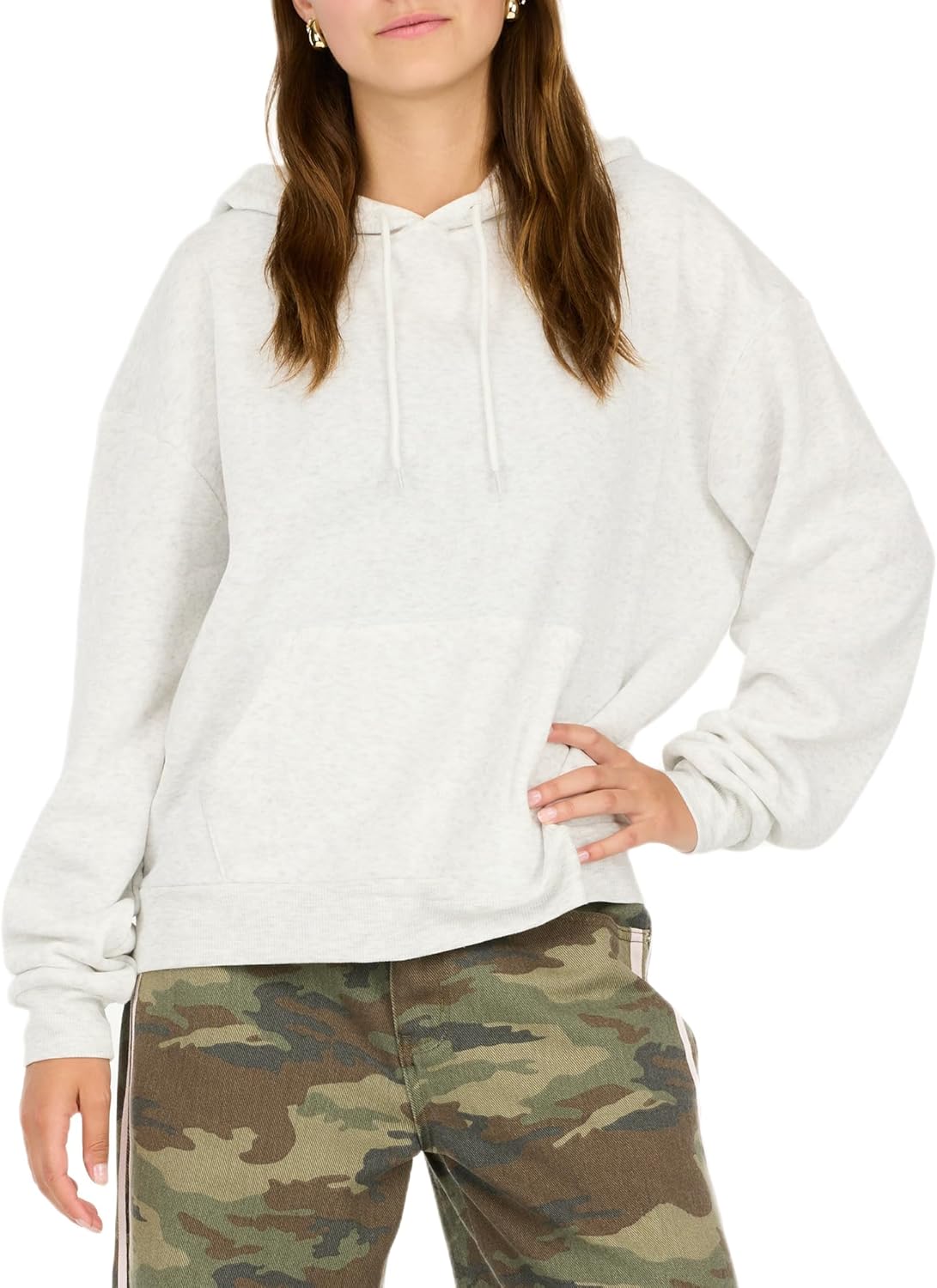Forever 21 womens Oversized Fleece Hoodie With Kangaroo Pocket