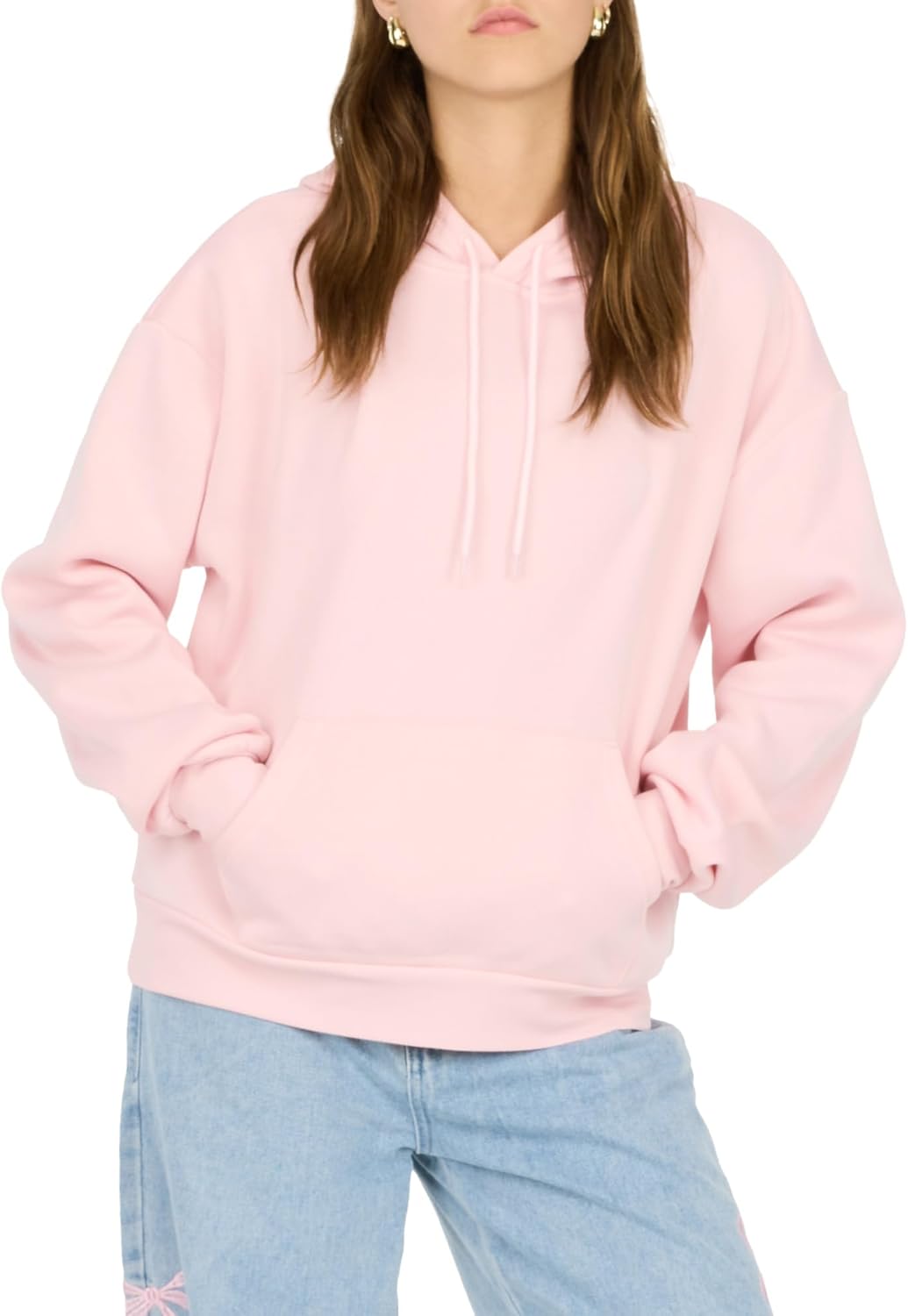 Alternative view of Forever 21 womens Oversized Fleece Hoodie With Kangaroo Pocket