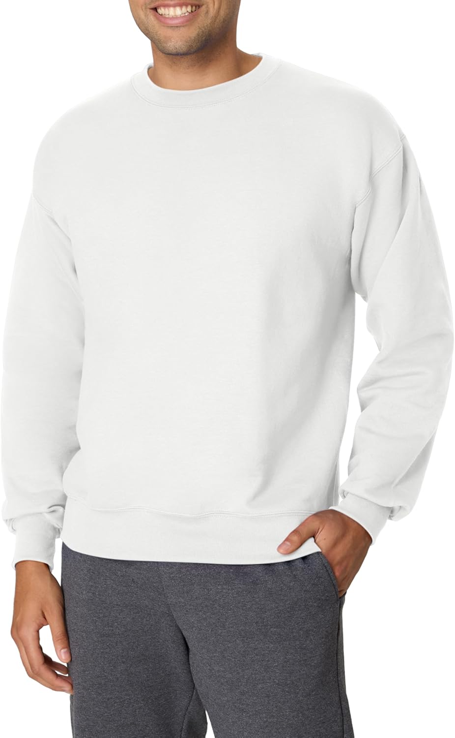 Hanes mens Ultimate Sweatshirt, Heavyweight Fleece Sweatshirt, Crewneck Pullover for Men