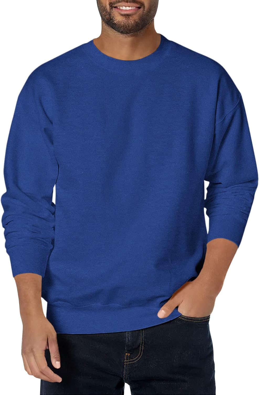 Alternative view of Hanes mens Ultimate Sweatshirt, Heavyweight Fleece Sweatshirt, Crewneck Pullover for Men