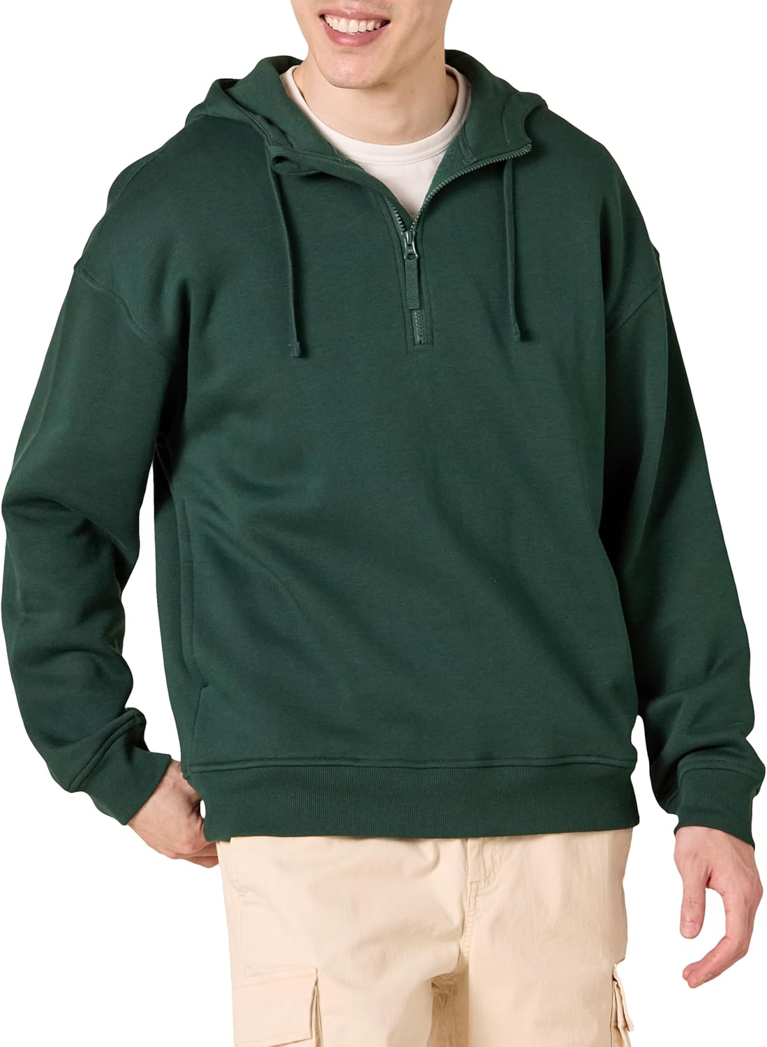 Alternative view of Amazon Essentials mens Quarter-Zip Oversized-Fit Hoodie Sweatshirt