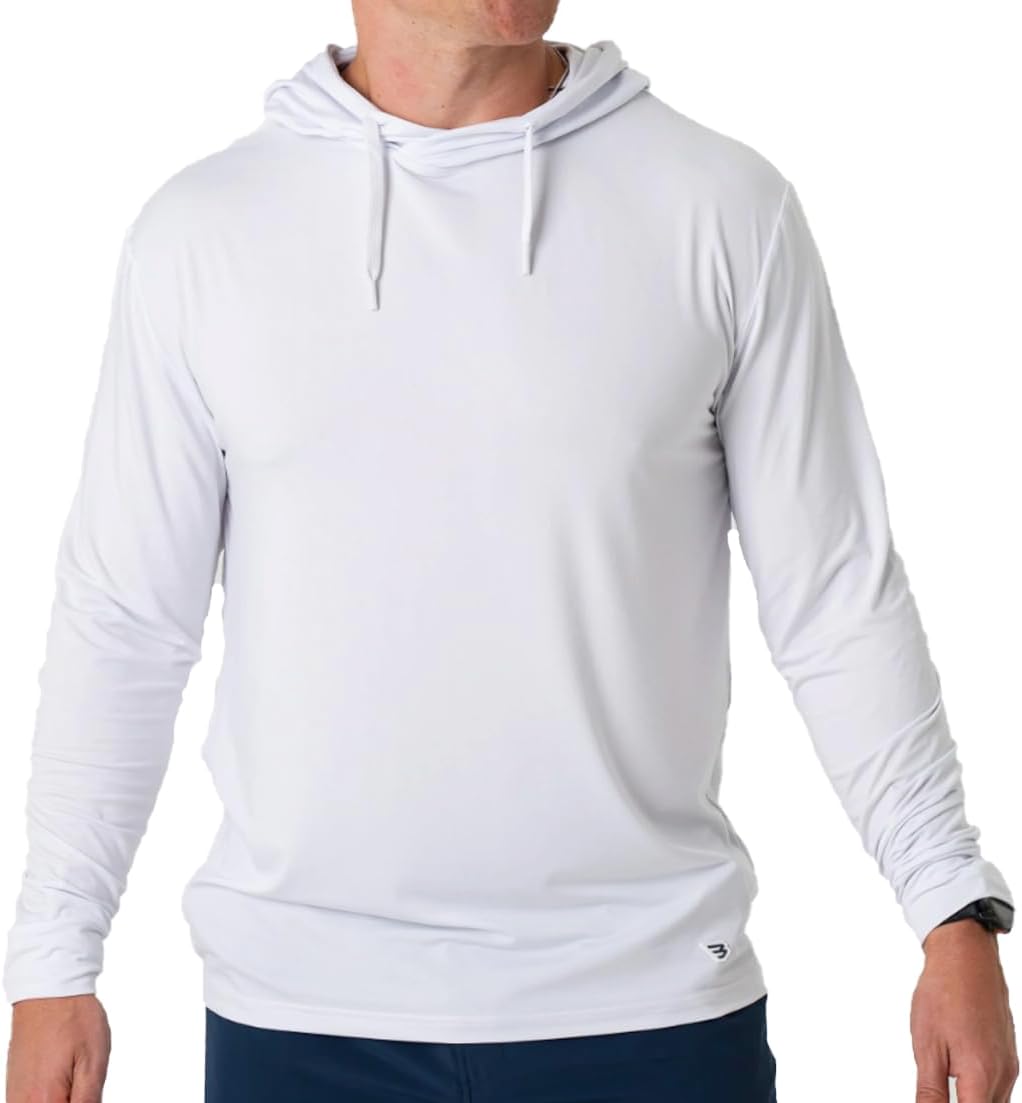 Alternative view of Burlebo Menu2019s Performance Hoodie u2013 Lightweight Long Sleeve Pullover, Athletic Fit, Moisture-Wicking, Sun Protection