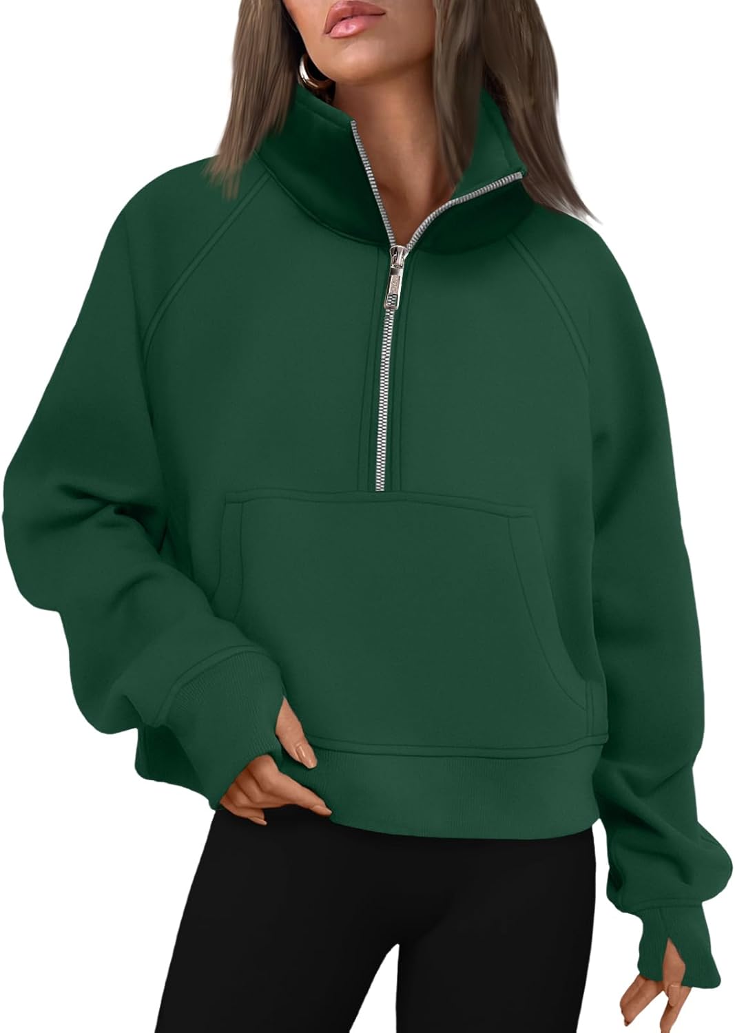 AUTOMET Womens Sweatshirts Half Zip Cropped Pullover Fleece Quarter Zipper Hoodies 2026 Fall Fashion Outfits Clothes