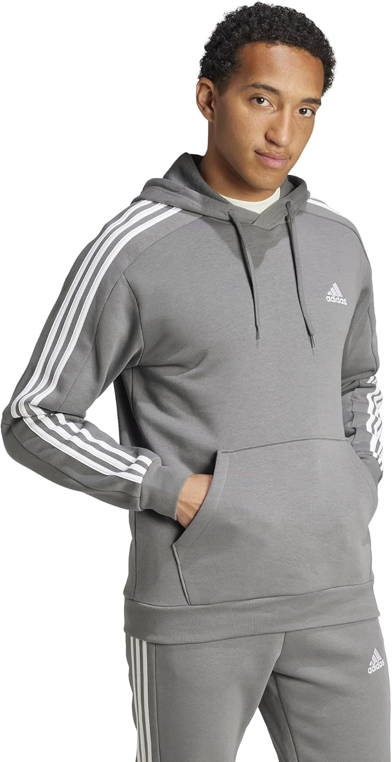 adidas mens Essentials Fleece 3-stripes Hoodie