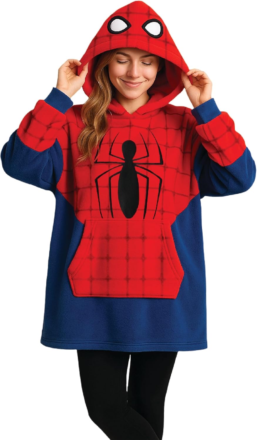 Alternative view of Disney Womens Oversized Sweatshirt - Spider-Man Marie Lilo and Stitch Winnie the Pooh Piglet Bambi Blanket Hoodies for Women