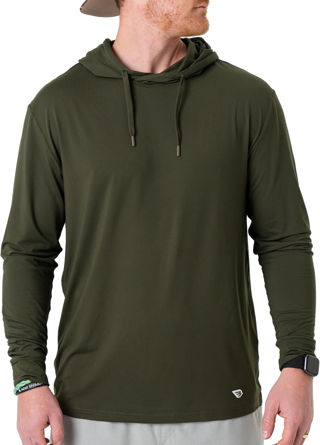 Burlebo Menu2019s Performance Hoodie u2013 Lightweight Long Sleeve Pullover, Athletic Fit, Moisture-Wicking, Sun Protection