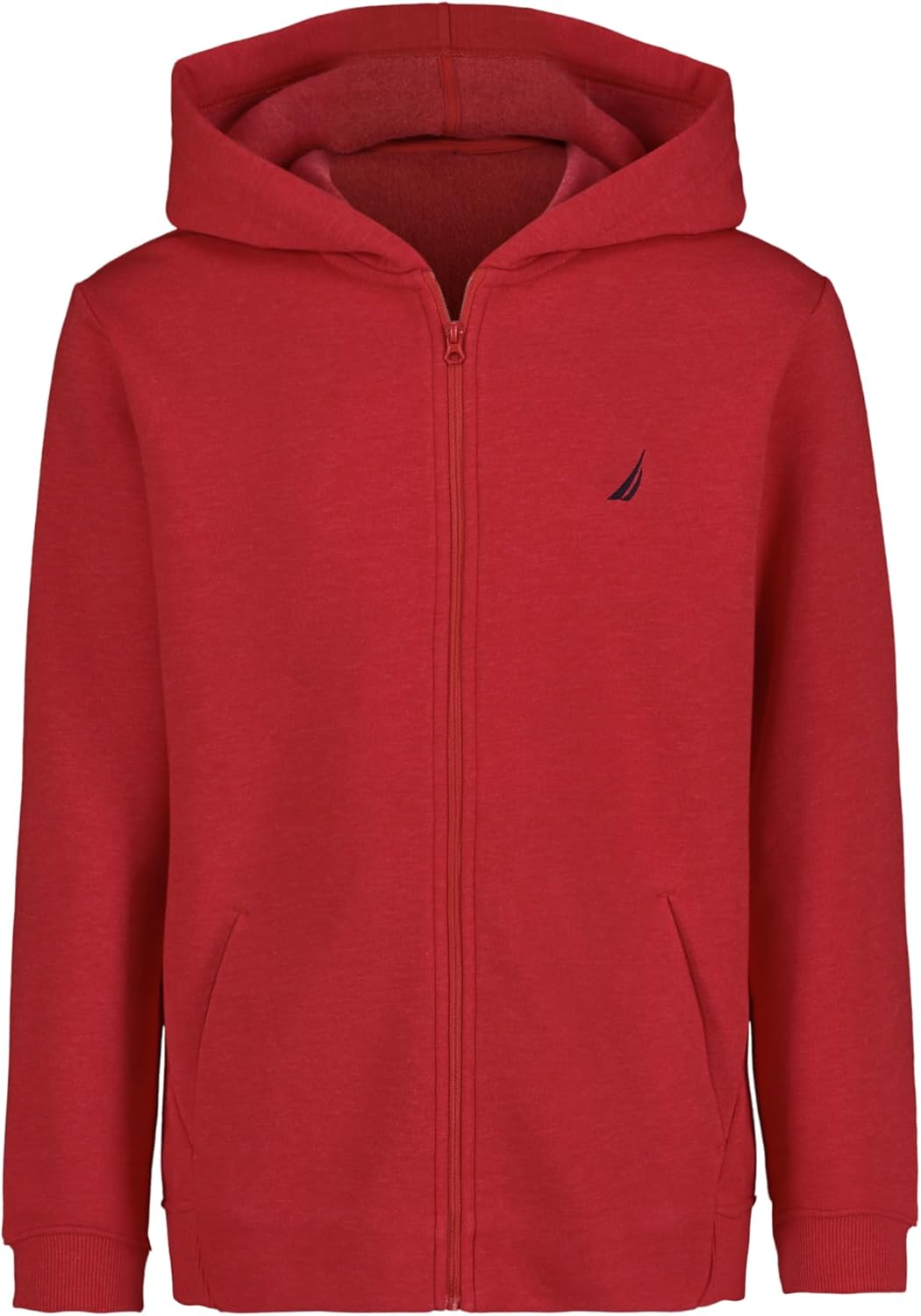 Nautica boys Zip Up Hoodie Sweatshirt, Signature Logo Design, Kangaroo Pockets, Made With Lightweight Fleece