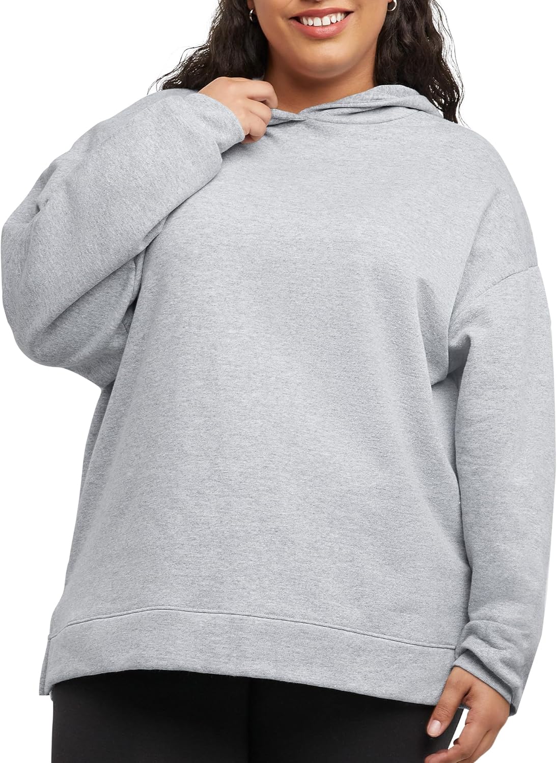 Alternative view of Hanes womens Ecosmart Plus Size Fleece Hoodie, Midweight Sweatshirt for Women, Kanga Pocket