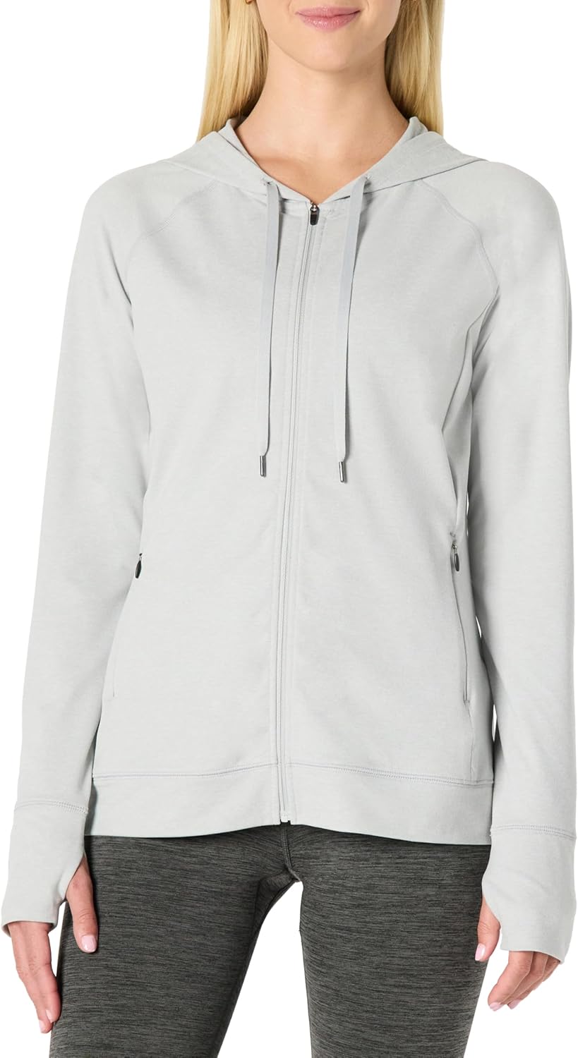 Alternative view of Amazon Essentials Women's Athletic Soft Performance Lightweight Zip Up Workout Hoodie Jacket