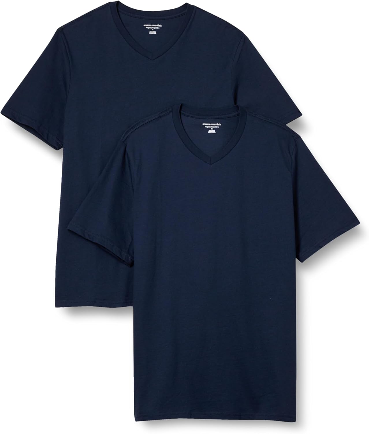 Amazon Essentials Men's Short-Sleeve V-Neck T-Shirts, Pack of 2
