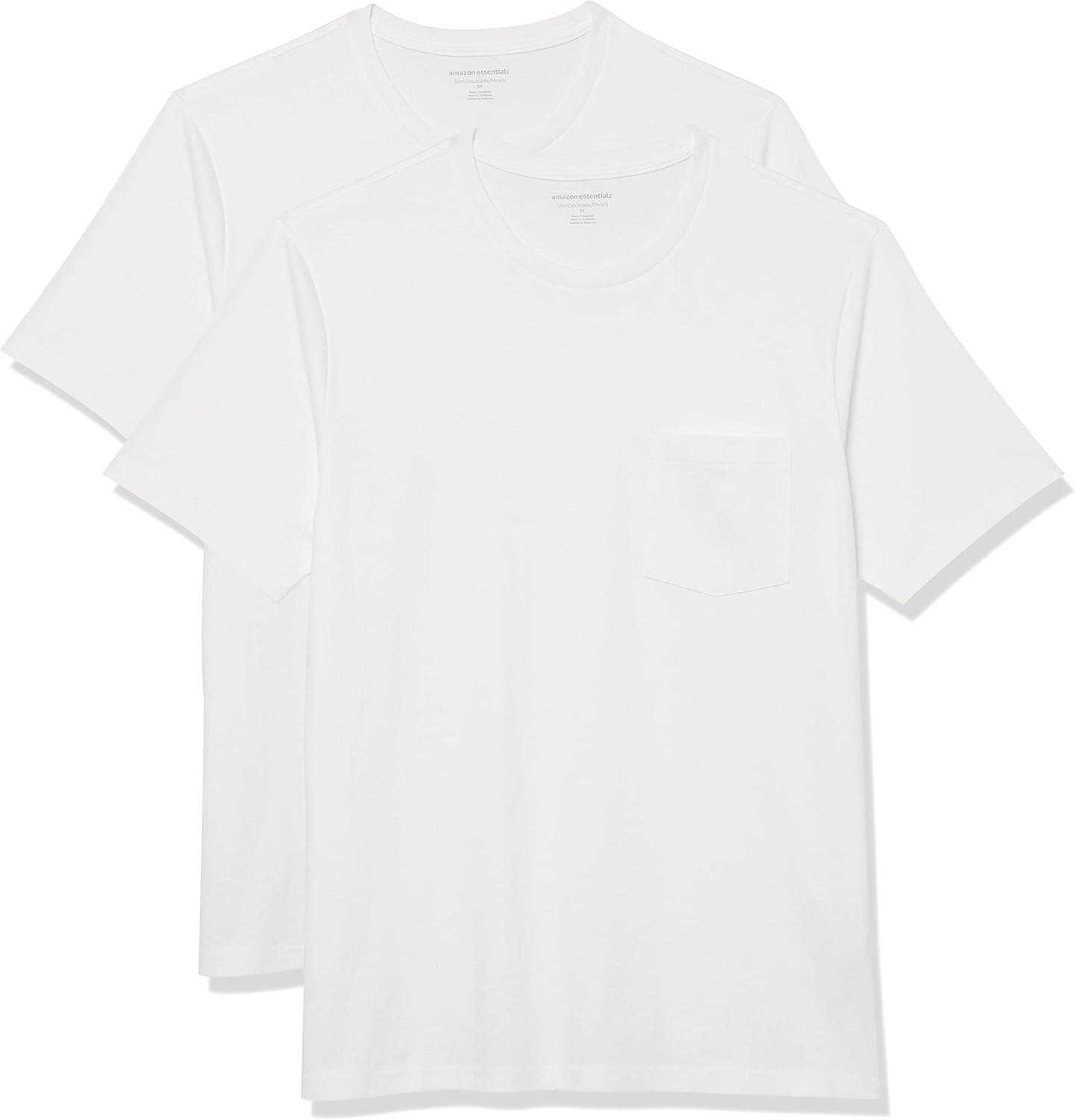 Amazon Essentials Mens T-Shirt Slim-Fit Short-Sleeve Crewneck Pocket - Image 3