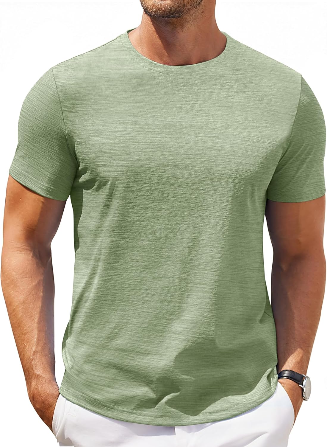Alternative view of COOFANDY Men's T Shirt Short Sleeve Classic Crew Neck T-Shirt Casual Summer Basic Tee Shirts