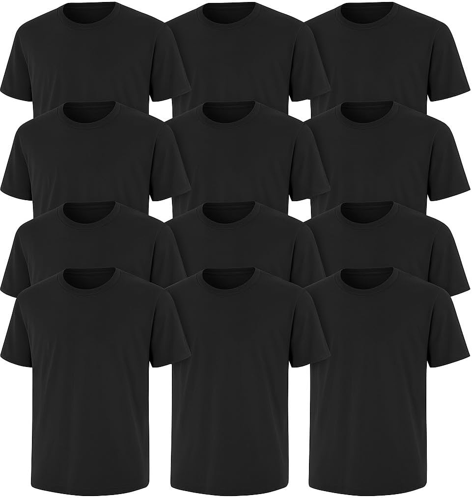 Alternative view of 6-Pack Bulk Menu2019s T-Shirts u2013 Soft Pre-Shrunk Premium Cotton, Short Sleeves, Reinforced Collar, Crew Neck, Casual Fit