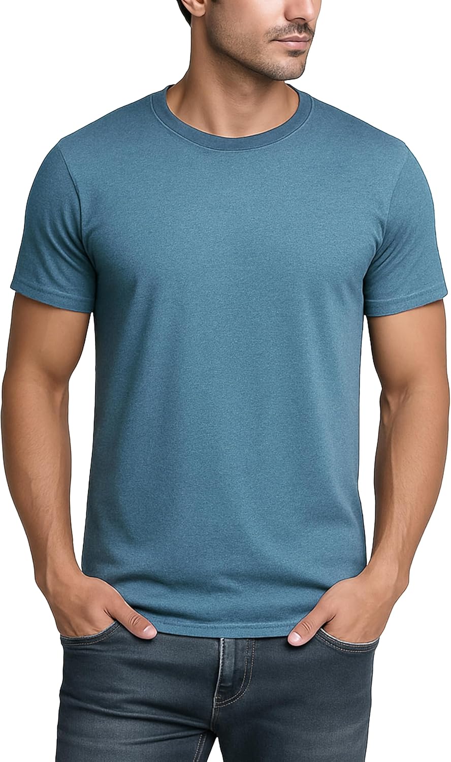 Alternative view of Reflect Natural Men's T-Shirt Soft Premium Cotton Tailored Fit Crew Neck Classic Short Sleeve Tee