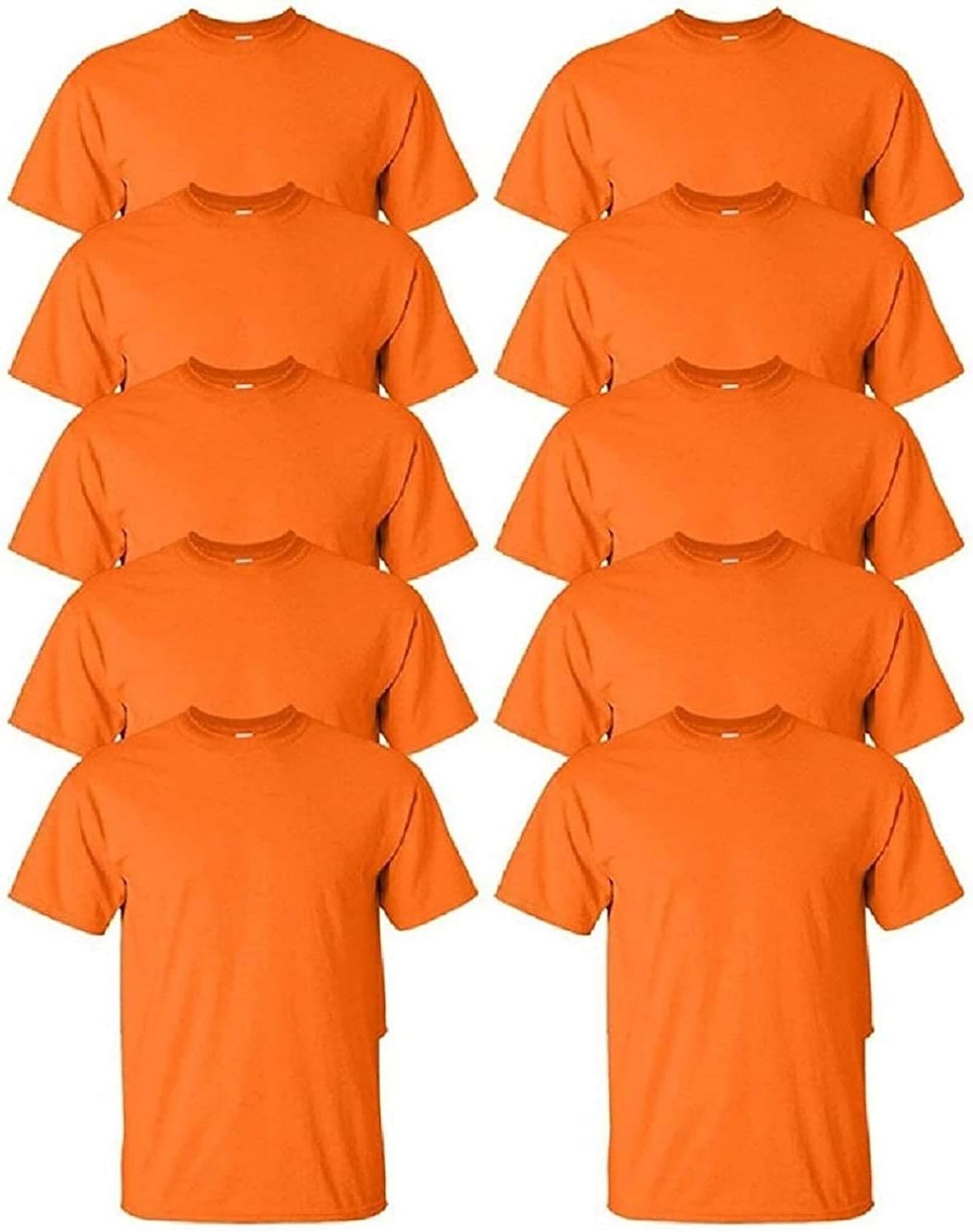 SOCKS'NBULK Men's Cotton Crew Neck Regular T-Shirts Bulk Short Sleeve Lightweight Tees Mix Colors