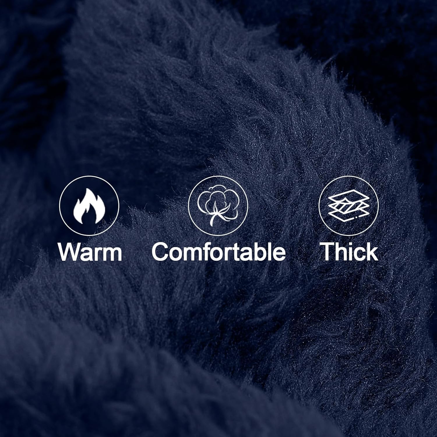 Alternative view of XPUDAC 3 Pack Dog Sweater, Dog Winter Clothes for Small Medium Dogs Girl Boys Fleece Pet Pajamas for Winter Christmas-M（Blue,Navy,Grey