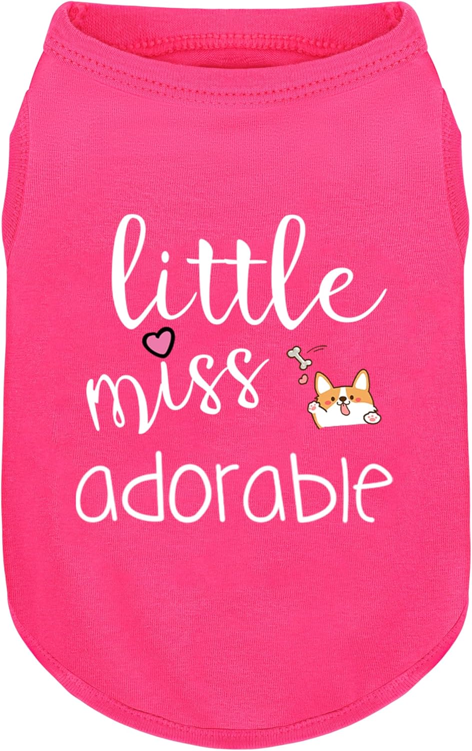 Pink Cotton Dog Shirt with 'Little Miss Princess' Print, Soft & Breathable Pet Apparel for Small to Large Dogs, All-Season Sleeveless Vest, Cute and Comfortable Dog Outfit.Pink Crown XS - Image 7