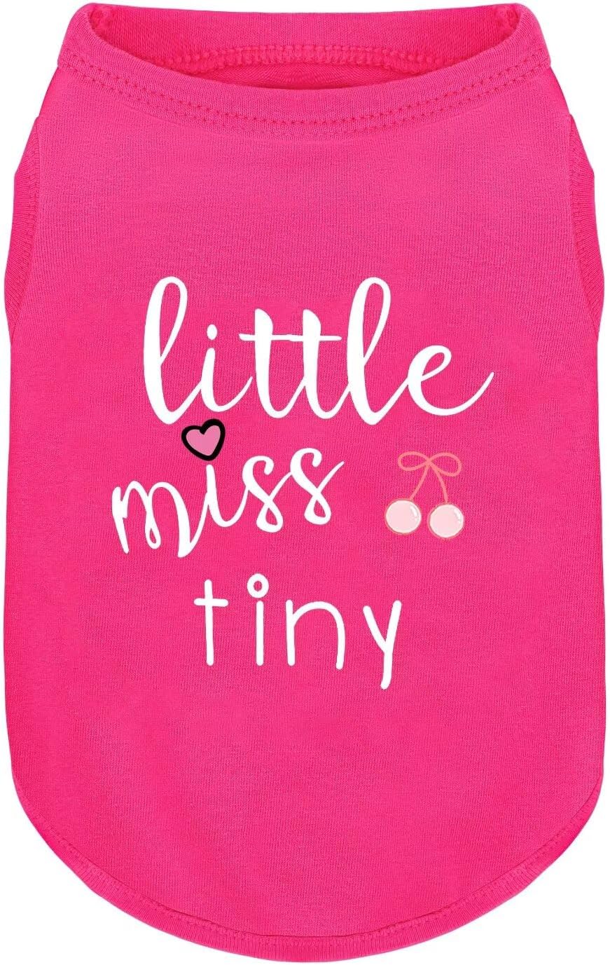 Pink Cotton Dog Shirt with 'Little Miss Princess' Print, Soft & Breathable Pet Apparel for Small to Large Dogs, All-Season Sleeveless Vest, Cute and Comfortable Dog Outfit.Pink Crown XS - Image 9