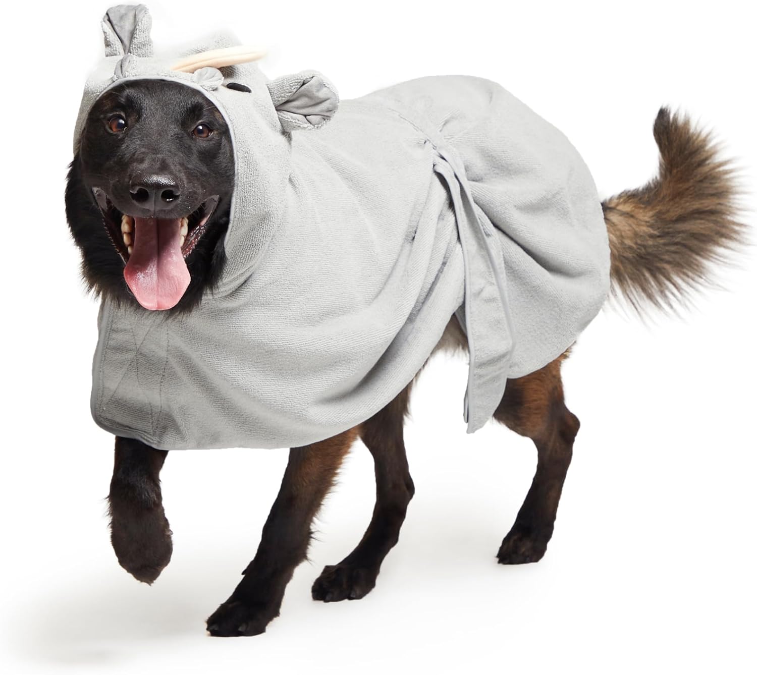 Barkbox Dog Bathrobe Fast Drying with Hook and Loop Closure & Wrap Tie Snuggle, Cute Dogs Clothes, Easy to Clean, Machine Washable, Dog Coats and Tumble Dry Low - Rubber Duck, Medium - Image 9