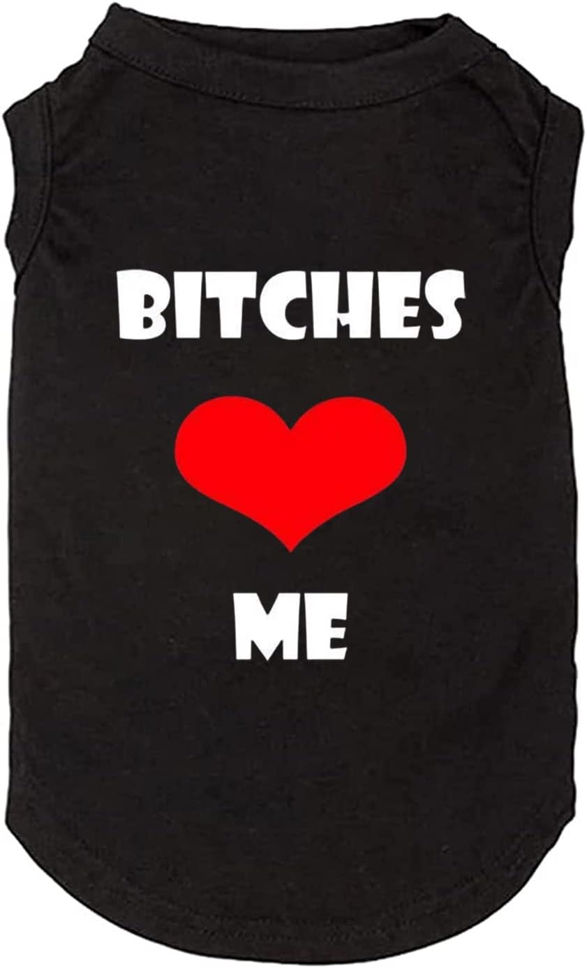 Dog Clothes Puppy T Shirt Vest Soft and Light-Weight for Small Large Dogs with 'Bitches Love ME' Slogan Prining Pet Apparel(X-Large,SG-Grey01) - Image 7
