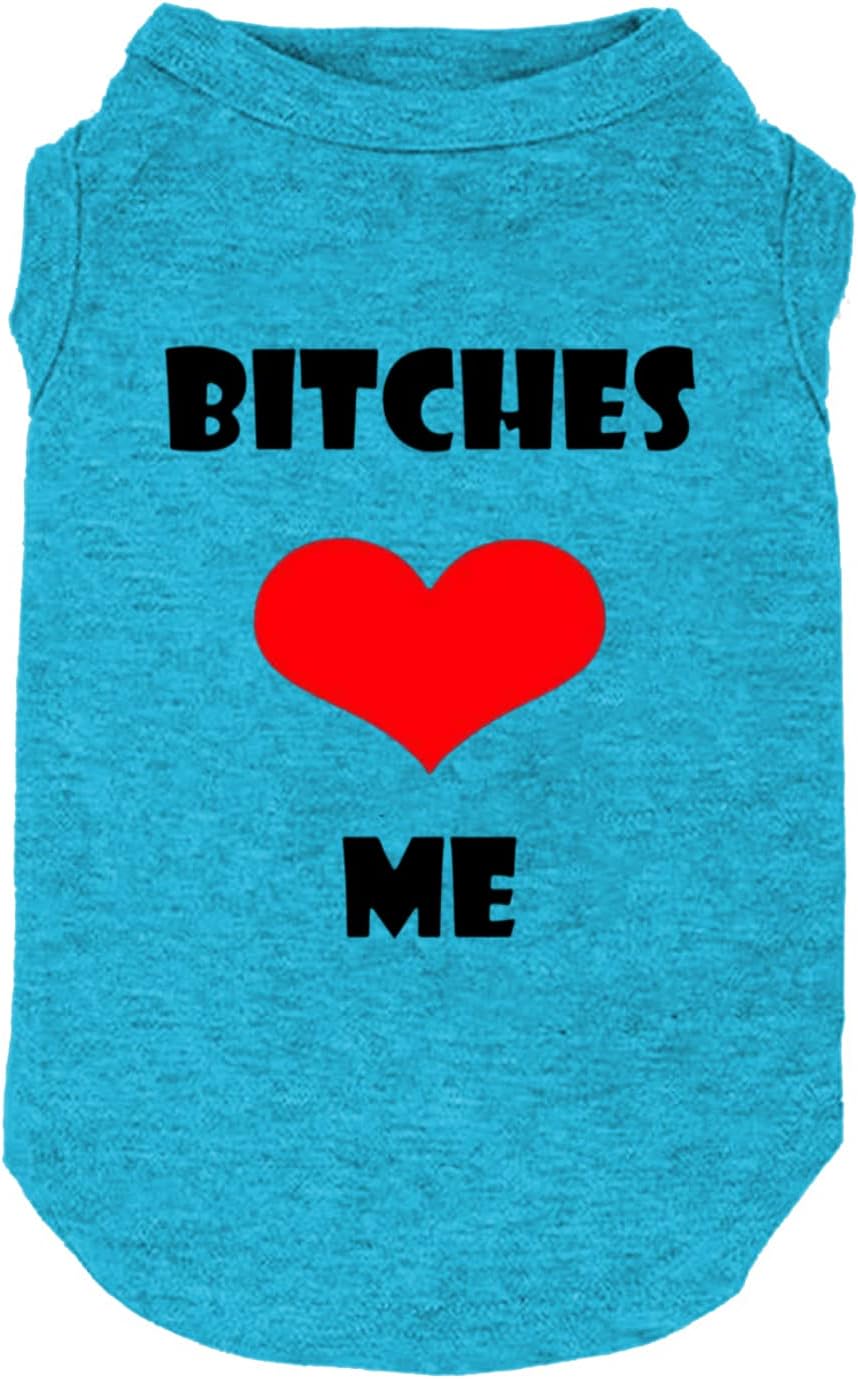 Dog Clothes Puppy T Shirt Vest Soft and Light-Weight for Small Large Dogs with 'Bitches Love ME' Slogan Prining Pet Apparel(X-Large,SG-Grey01) - Image 8