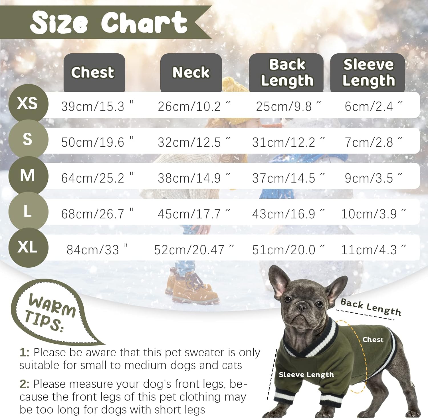 FUAMEY Dog Pullover Sweatshirt，Dog Winter Sweaters Warm Dog Clothes Dog Vest Thick Puppy Pullover Soft Pet Fleece Sweater Cute Doggie Boy Girl Outfit for Small Medium Dogs Green M
