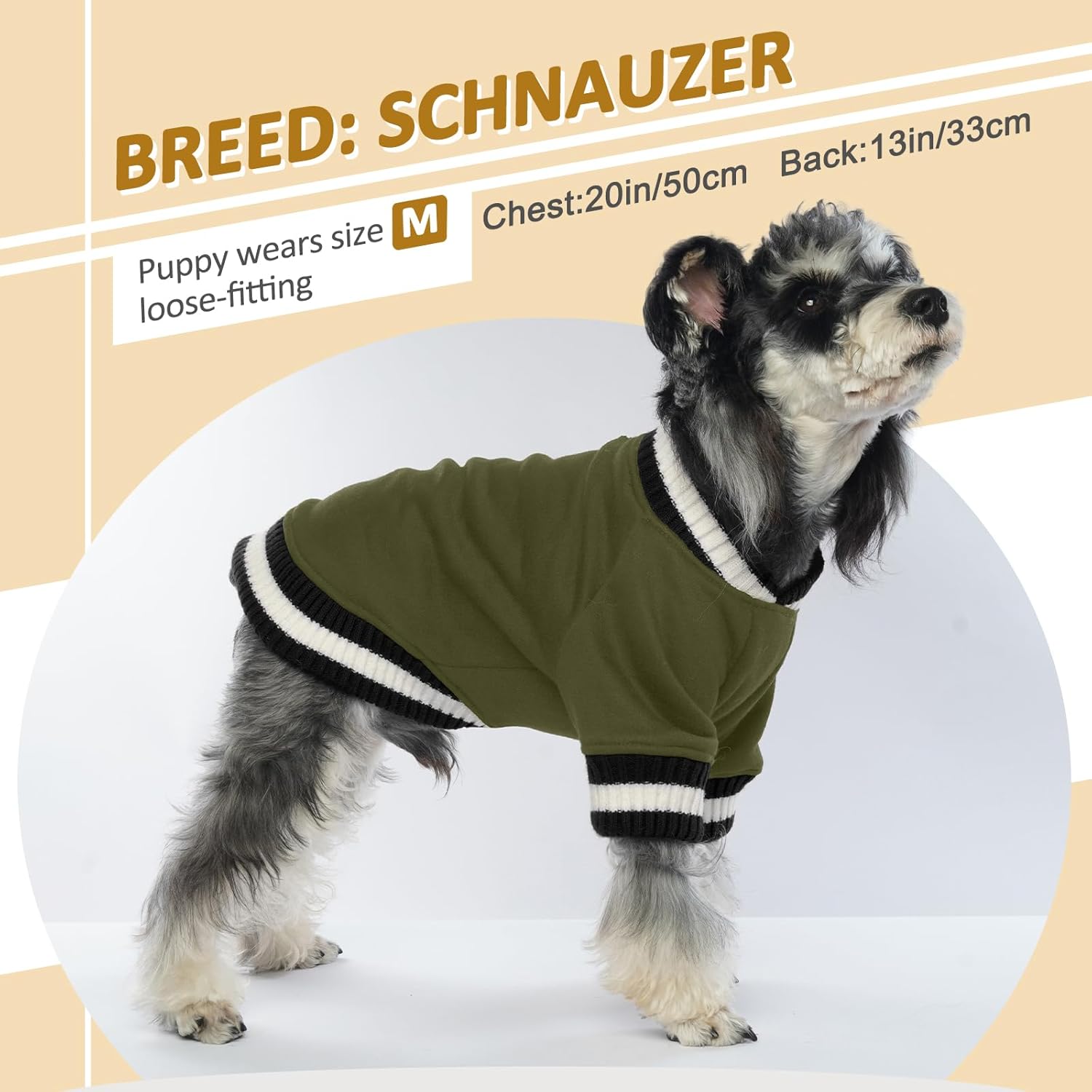 Alternative view of FUAMEY Dog Pullover Sweatshirt，Dog Winter Sweaters Warm Dog Clothes Dog Vest Thick Puppy Pullover Soft Pet Fleece Sweater Cute Doggie Boy Girl Outfit for Small Medium Dogs Green M